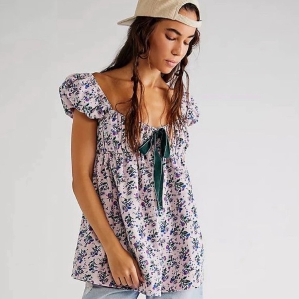 Free People Gaia Printed Tunic Mini Dress NWOT
